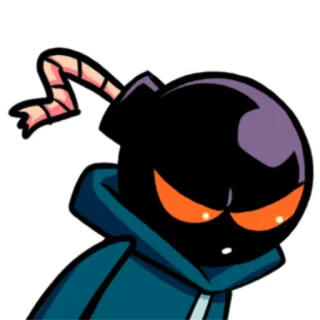 🆙 42820d25 Whitty Friday Night Funkin' 재치있는, friday night funkin, 폭탄, 비디오 게임, 캐릭터 telegram sticker