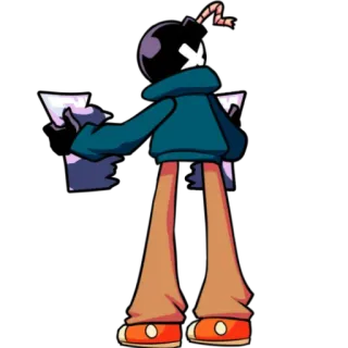 🆙 4623c8f9 Whitty Friday Night Funkin' Whitty, Friday Night Funkin', 폭탄, 폭발물, 비디오 게임, 캐릭터, 모드 telegram sticker