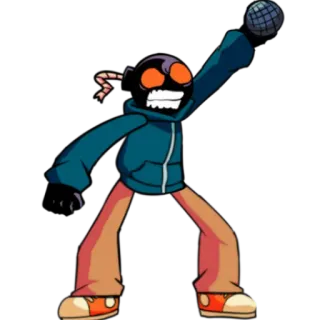 🆙 59500513 Whitty Friday Night Funkin' friday night funkin', whitty, 리듬 게임, 음악, 캐릭터 telegram sticker