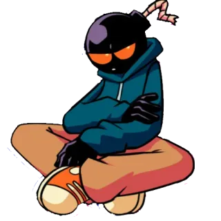 🆙 9ae040fc Whitty Friday Night Funkin' 재치 있는, friday night funkin, fnf, 폭탄, 비디오 게임, 캐릭터 telegram sticker