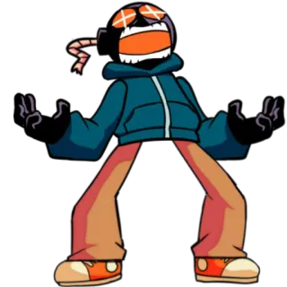 🆙 a8169669 Whitty Friday Night Funkin' 비디오 게임, FNF, 리듬 게임, 캐릭터, Whitty telegram sticker