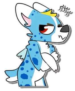 😒 511bd1a5 chien, animal, dessin animé, en colère, poilu telegram sticker