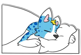 💤 5332f159 chien, dormant, mignon, animal, dessin animé telegram sticker