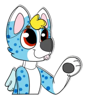 🐻 546b759b chien, dessin animé, animal, poilu, mignon telegram sticker