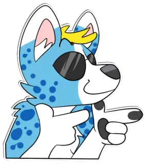😎 6496578d chien, poilu, animal, lunettes de soleil, personnage telegram sticker