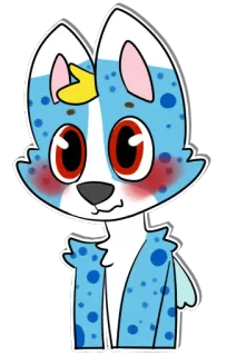 😳 ded38819 dessin animé, animal, mignon, autocollant, chien, poilu telegram sticker