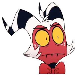 😕 13769885 Moxxie Helluva Boss dessin animé, démon, lutin, Moxxie, Helluva Boss whatsapp sticker