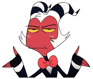 😐 3cd5ff12 Moxxie Helluva Boss helluva boss, moxxie, dessin animé, personnage, autocollant whatsapp sticker