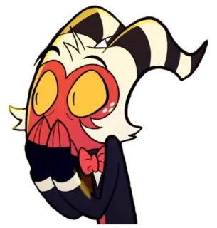 🤭 7690aa6c Moxxie Helluva Boss Moxxie, Helluva Boss, dessin animé, personnage, lutin, démon whatsapp sticker
