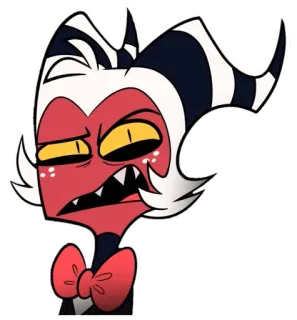 🤨 a20661dc Moxxie Helluva Boss Helluva Boss, Moxxie, Dessin animé, Sticker, Imp, Démon whatsapp sticker