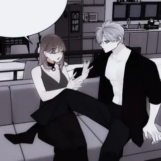 🖤 0225dd50 couple, anime, manga, romance, drawing telegram sticker