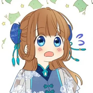 😰 465230c9 Аниме, Мультфильм, Девушка, Чиби, Милый telegram sticker