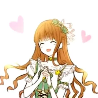 😄 c60dcb5d Аниме, Девушка, Сердечки, Каваий, Милый telegram sticker