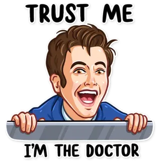 Doctor Who telegram stickers