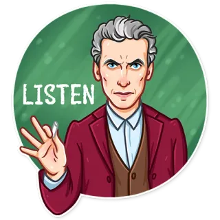Doctor Who telegram stickers