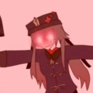 👻 061e155a Hu Tao Genshin Impact hu tao, anime, genshin impact, videogioco, personaggio, fan art whatsapp sticker