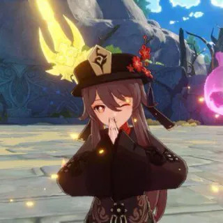 👻 712ae638 Hu Tao Genshin Impact videogioco, personaggio, anime, Hu Tao, Genshin Impact whatsapp sticker