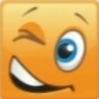 😉 3501ec2a 絵文字, スマイリー, ウインク, 黄色, 幸せ whatsapp sticker