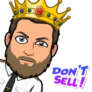 😡 55a7c656 DON'T SELL! 비트모지, 왕, 왕관, 만화, 판매 금지 telegram sticker