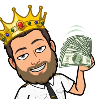 💵 747496f4 돈, 성공, 부, 왕, 캡틴, 럭셔리, 만화 telegram sticker