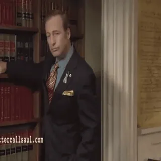 😙 183e8542 Saul Goodman Better Call Saul bettercallsaul.com ทนาย, สูท, ชั้นหนังสือ, โทรทัศน์, Breaking Bad, Better Call Saul telegram sticker