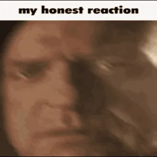 😐 65b40aec my honest reaction ปฏิกิริยา, มีม, ซื่อสัตย์, สีหน้า, หน้า, อารมณ์ telegram sticker