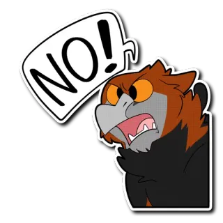 ❌ 1fcda1e2 NO! 올빼미, 화난, 아니오, 새, 시위 telegram sticker