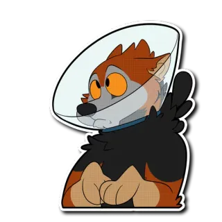 ☹ 951c2ac2 개, 콘, 슬픈, 동물, 애완동물, 만화, 걱정하는 telegram sticker