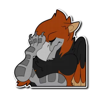 😣 a442cfb7 슬픈, 우는, 퍼리, 눈물, 의인화, 만화, 마스코트 telegram sticker