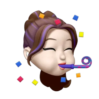 🦋 600b94c9 お祝い, パーティー, 紙吹雪, 誕生日, 漫画, キャラクター, 楽しい telegram sticker