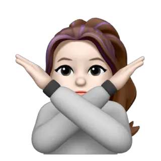 🦋 81e3dc63 絵文字, 腕組み, いいえ, ストップ, 拒否, 漫画 telegram sticker