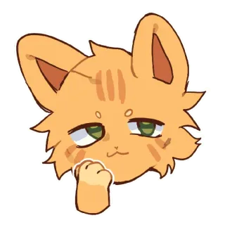 🤕 80385809 kucing, binatang, imut, kartun, oranye, hewan peliharaan telegram sticker