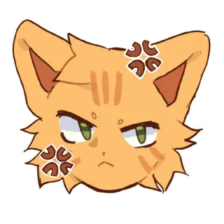 😡 df4c9077 kucing, marah, stiker, emotikon, kucing, kartun telegram sticker