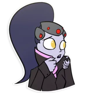 👀 f698eb7e Widowmaker Overwatch 电子游戏, 角色, 狙击手, 反派, 紫色, 蜘蛛 whatsapp sticker