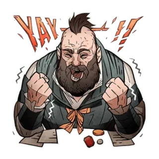 😎 51fe9ebf YAY счастливый, праздник, радостный, восклицание, ура, восторг, персонаж telegram sticker