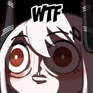 😲 3dfe8363 WTF マジか, 表情, アニメ, 漫画, 衝撃, ミーム telegram sticker