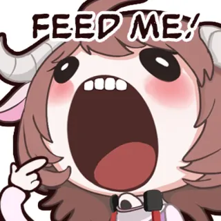 🤑 b2a930b7 FEED ME! アニメ, お腹ぺこ, ごはん, 漫画, 可愛い, カワイイ, リクエスト telegram sticker