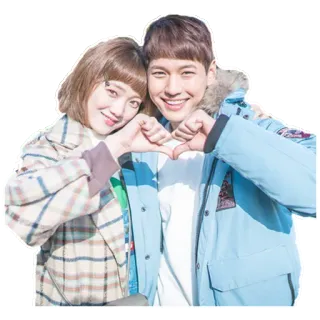 ❤️ e07ca3db Paar, Herz, Koreanisch, Liebe, Zärtlich, Glücklich whatsapp sticker