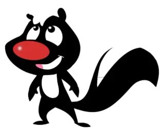 🥗 a3e0226d dessin animé, mouffette, animal, personnage, illustration telegram sticker