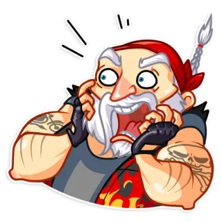 😱 6c5318bd 人物, 贴纸, 卡通, 表情, 震惊, 惊讶 telegram sticker