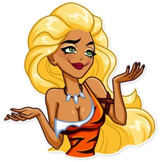 🤷‍♀️ 66aa78f3 Мультфильм, Персонаж, Женщина, Блондинка, Жест, Пожимает плечами, Вопросительный whatsapp sticker