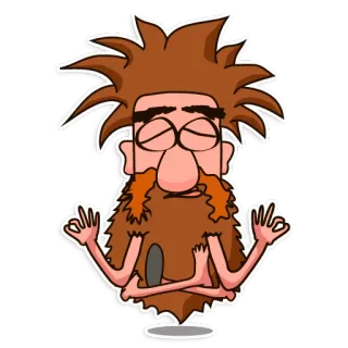 🤤 b122aa17 Meditation, Yoga, Zen, Frieden, Spirituell, Entspannung, Cartoon, Pose whatsapp sticker
