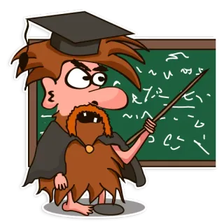 🎓 b20d1f0e Höhlenmensch, Lehrer, Professor, Cartoon, Abschluss, Bildung, Lustig whatsapp sticker