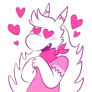 😍 40103cdd cartoon, unicorn, hearts, love, cute, pink, kawaii, fantasy telegram sticker