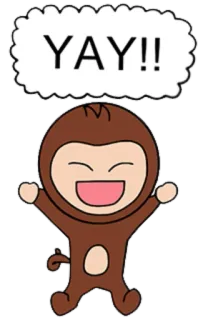💃 6a3a326f YAY!! 신난다, 신남, 만화, 행복, 축하, 긍정, 이모티콘 telegram sticker