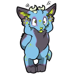 😋 19648865 Furry, Desenho animado, Animal, Personagem, Fofo telegram sticker