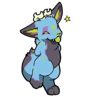 😝 36801d56 Furry, Anthro, Animal, Desenho animado, Fofo, Criatura telegram sticker