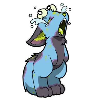 😭 3e8b6198 criatura, chorando, animal, ilustração, desenho animado telegram sticker