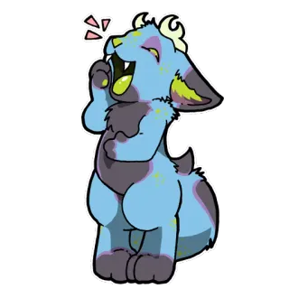 😆 8385e7a0 Furry, Anthro, Monstro, Fofo, Desenho animado, Animal telegram sticker