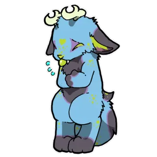 😷 af09392c fofo, criatura, antro, kawaii, animal, desenho animado, adesivo telegram sticker